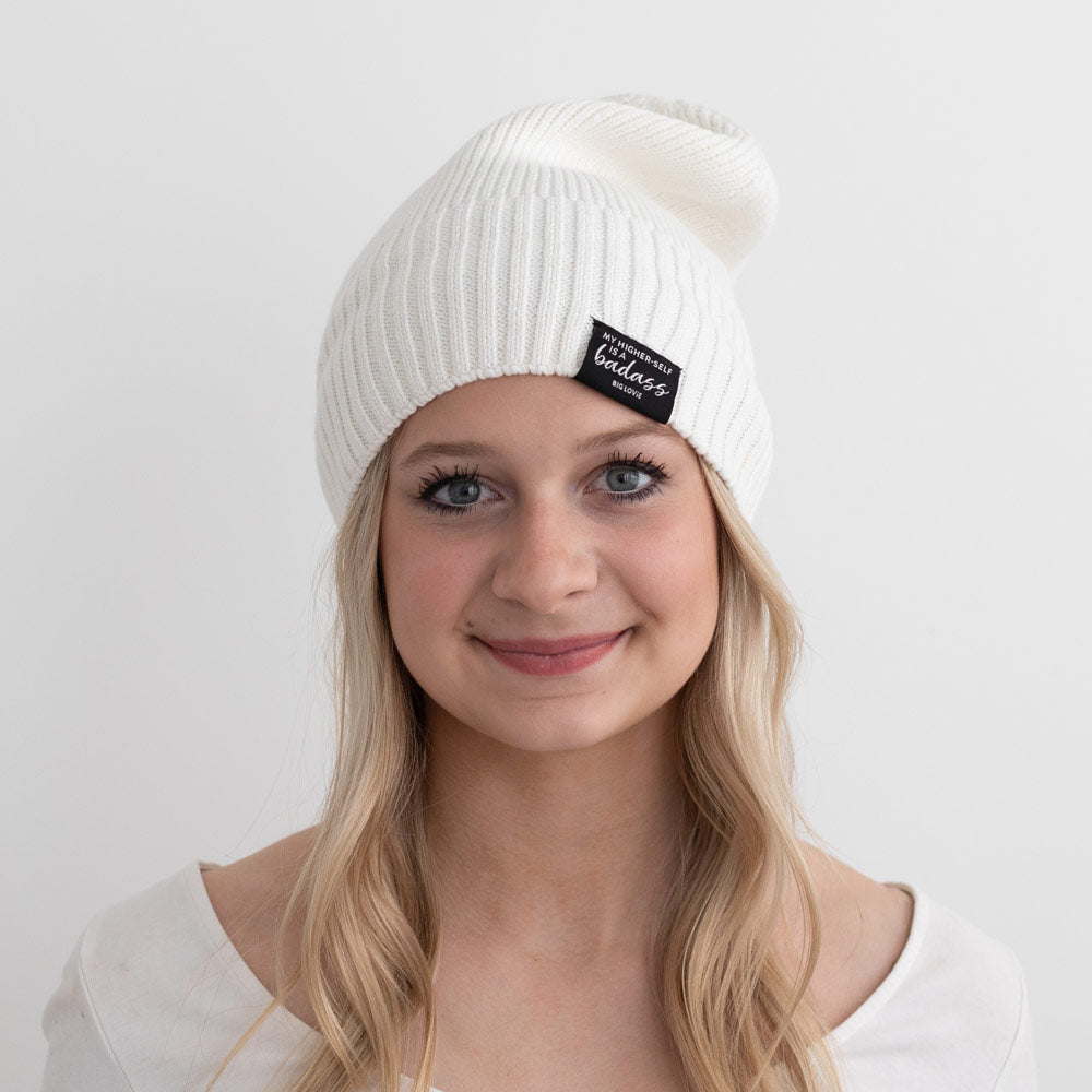 BADASS COTTON CASHMERE BEANIE | IVORY