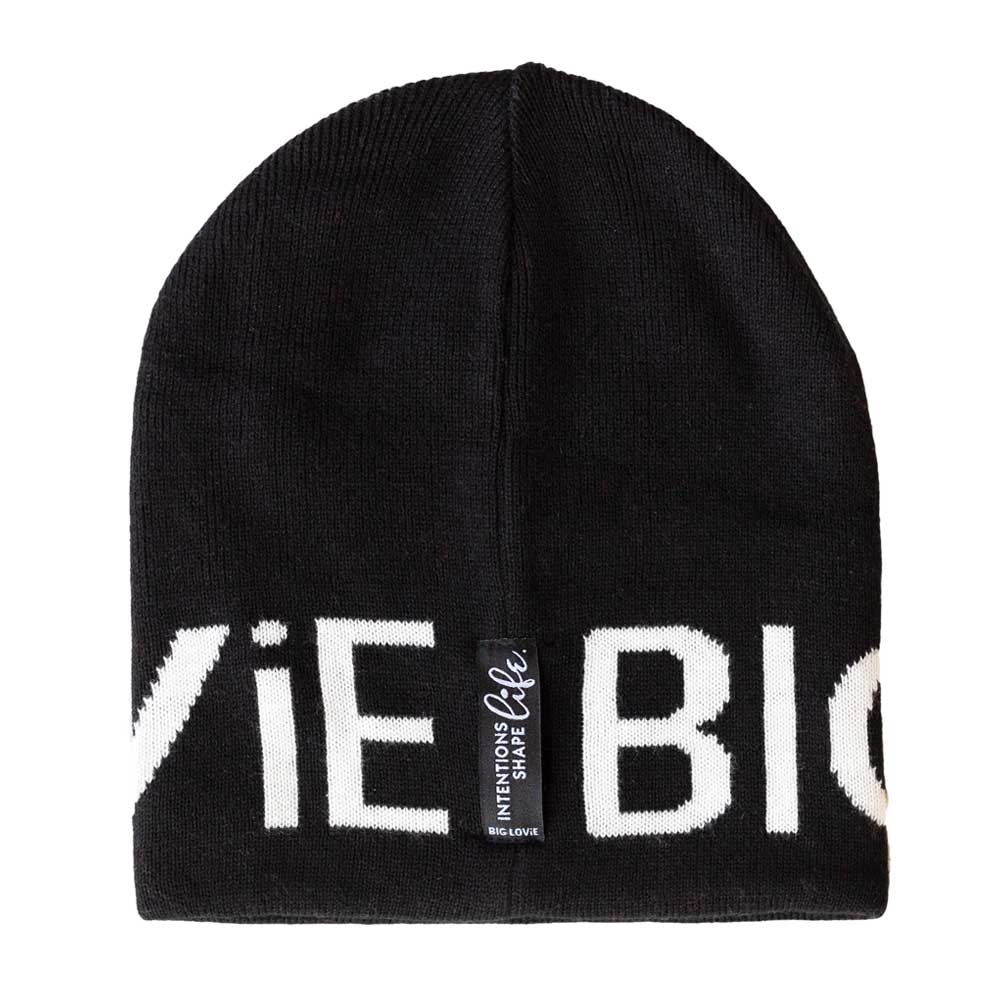 BIG LOViE JACQUARD INTENTIONS BEANIE | BLACK