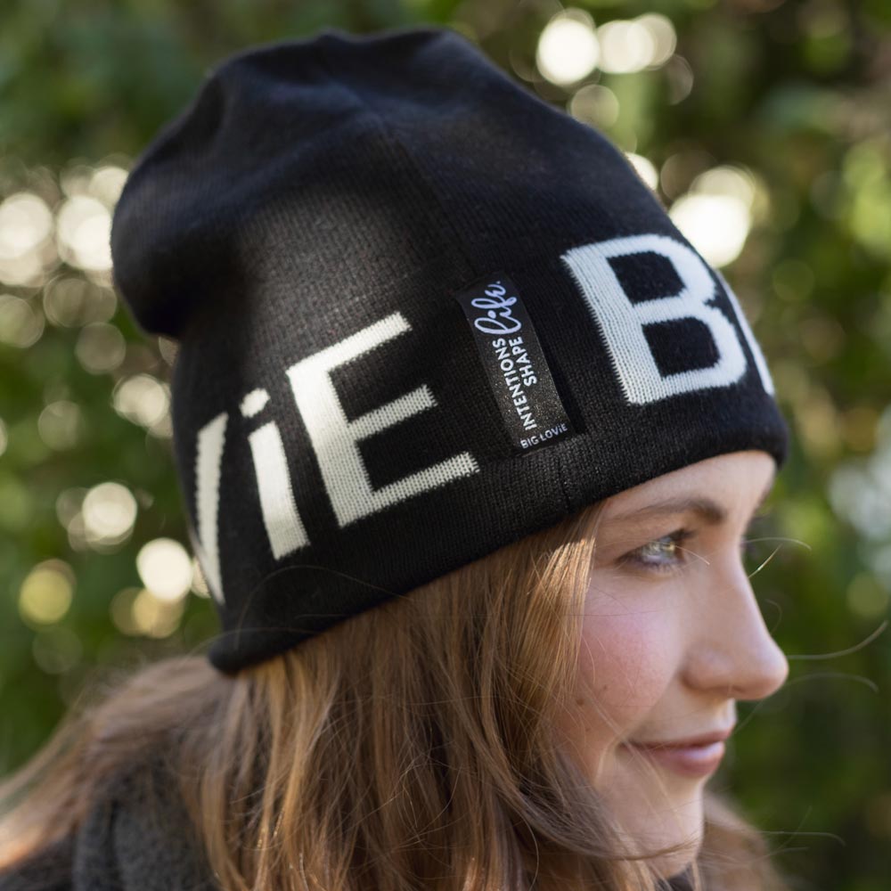 BIG LOViE JACQUARD INTENTIONS BEANIE | BLACK