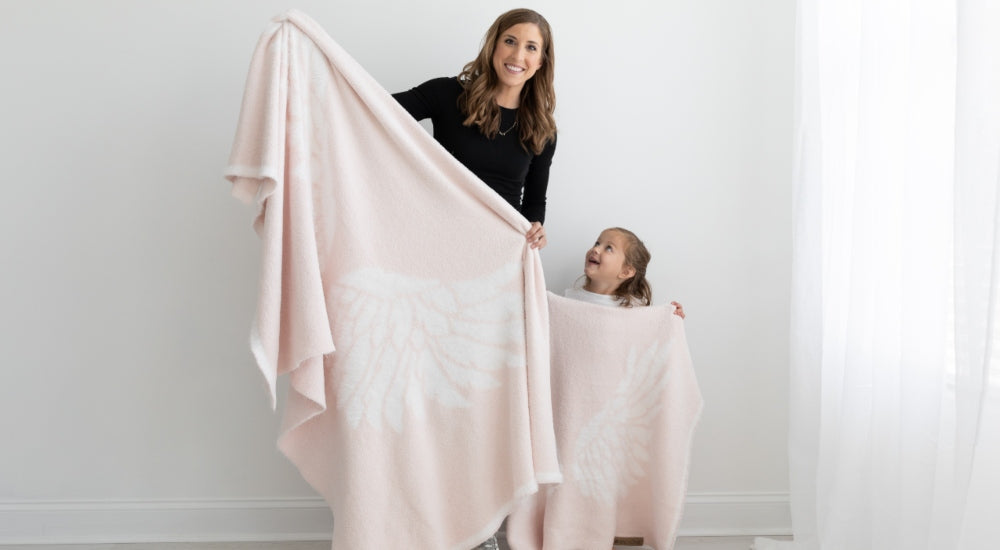 BIG LOViE Dream Collection of Big and Little 100 percent polymicrofiber chenille and feather blankets.