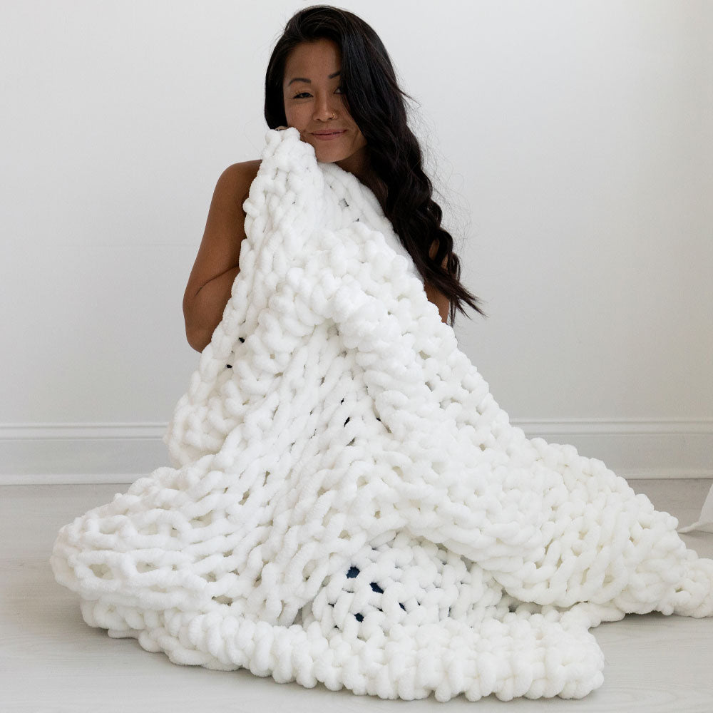 Knitted Chunky Blanket