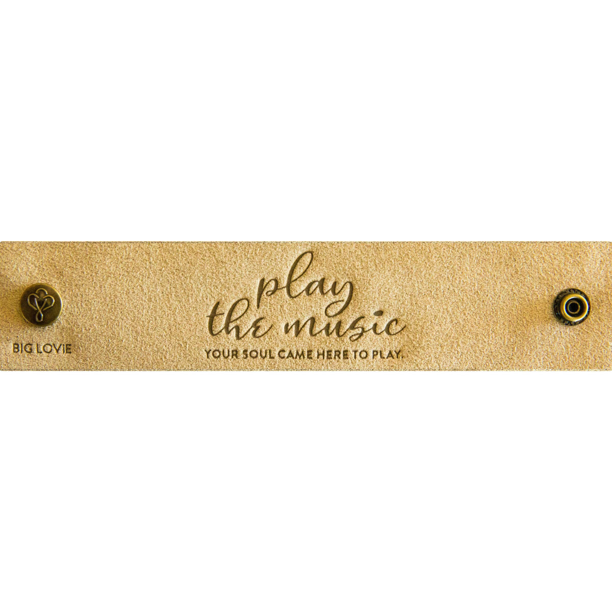"Play the music your should came here to play" LoveSnap, white background