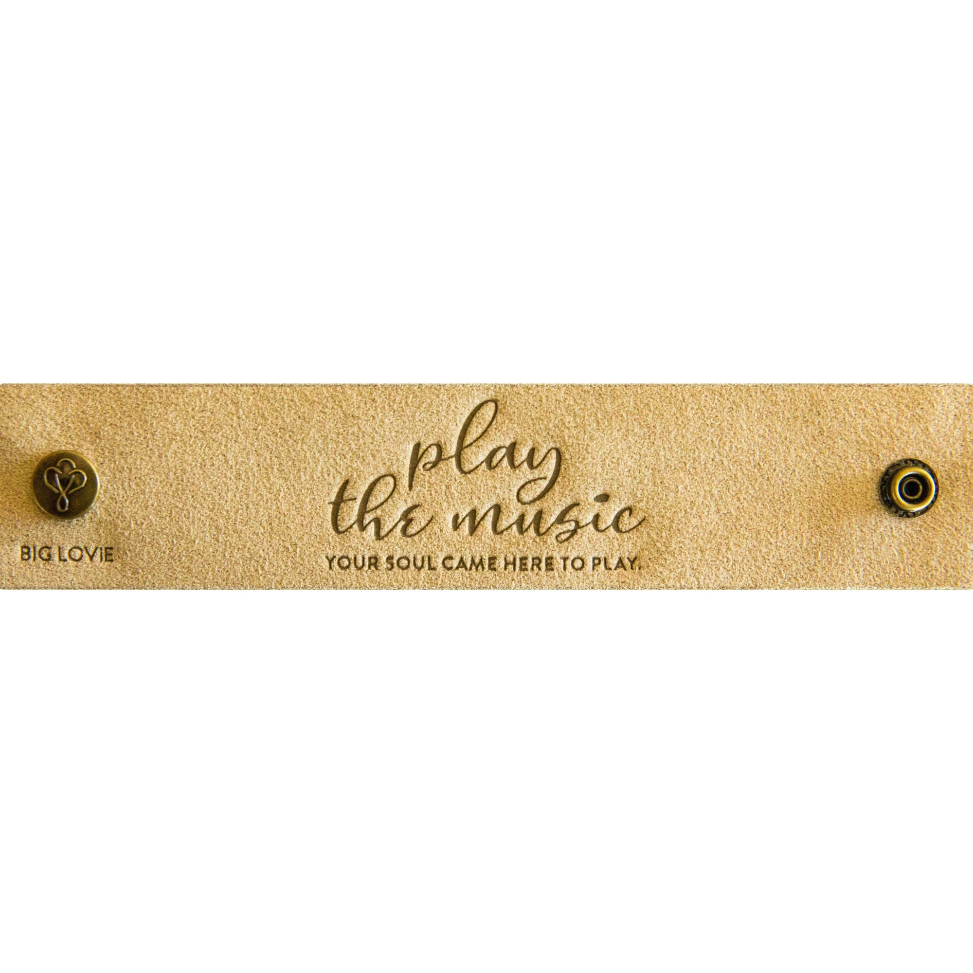 "Play the music your should came here to play" LoveSnap, white background