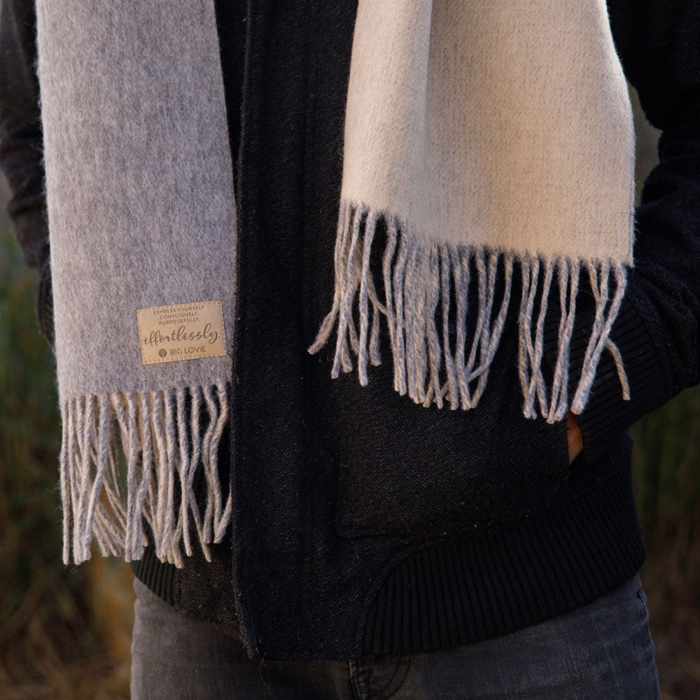 PURPOSEFUL SCARF | OATMEAL + STEEL